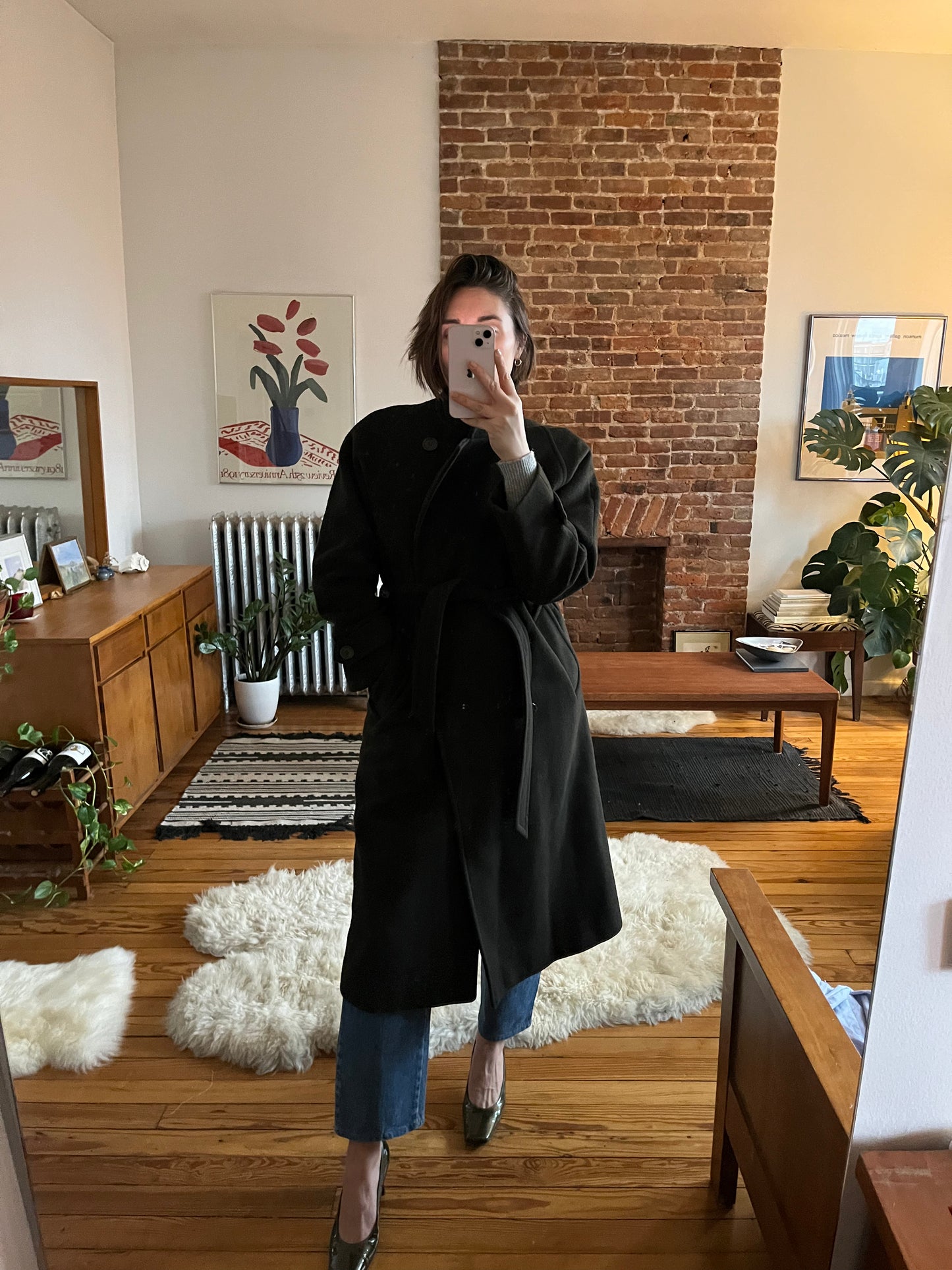 90's Jones New York Olive Peacoat