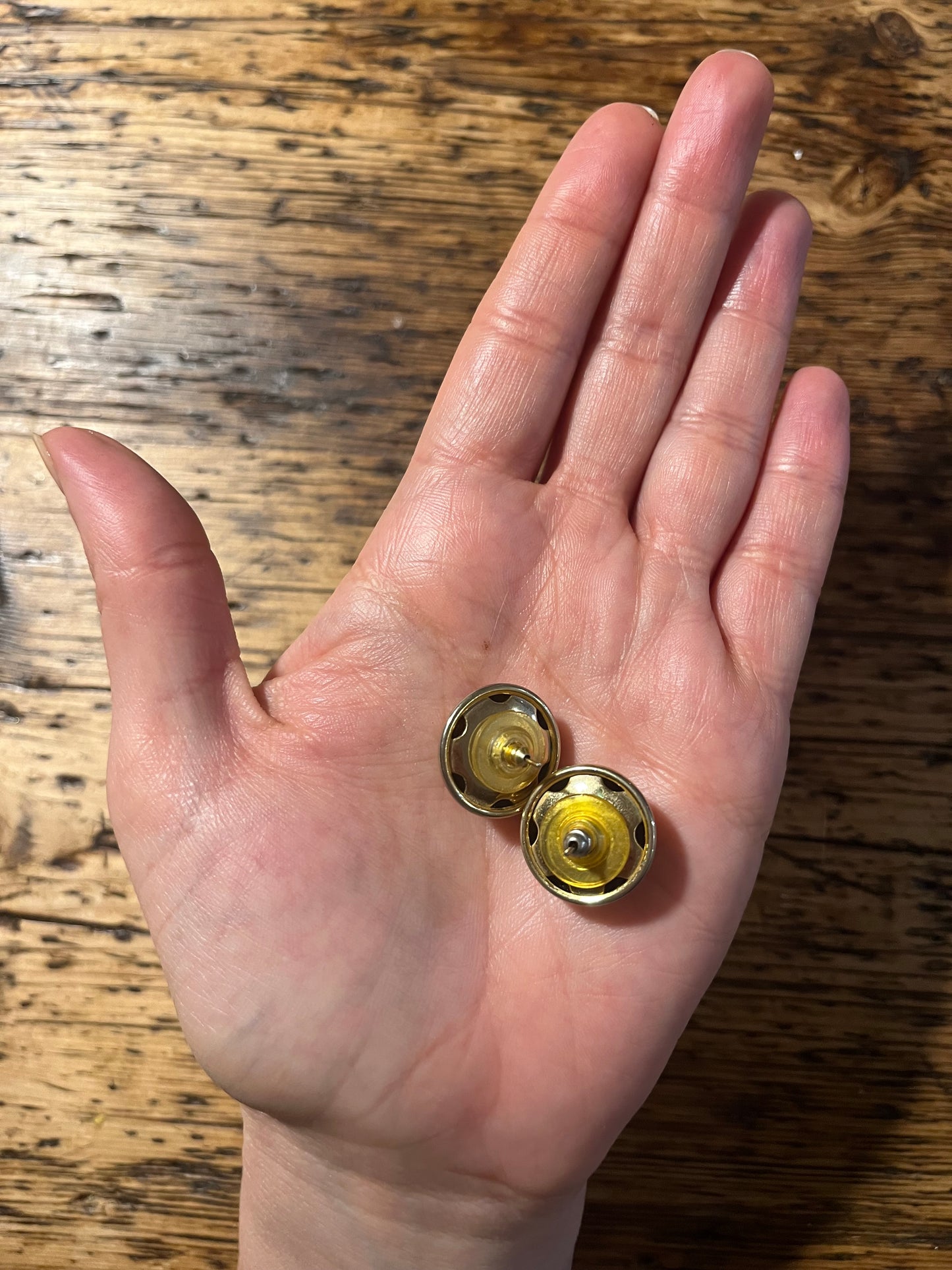 Vintage Round Gold Earrings