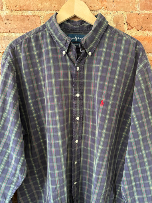 Ralph Lauren Navy Plaid Button Down