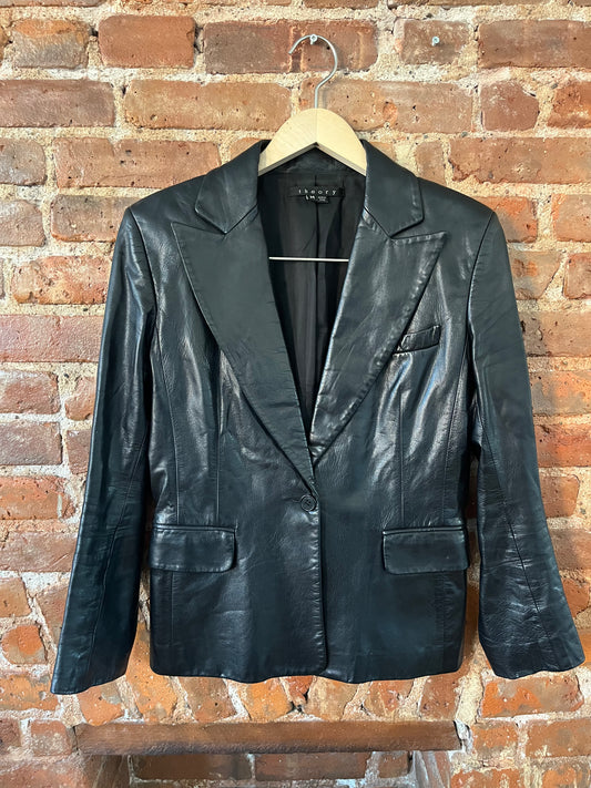 90's Theory Lightweight Leather Blazer