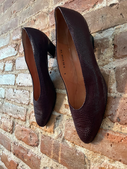 Robert Clergerie Vintage Burgundy Pumps