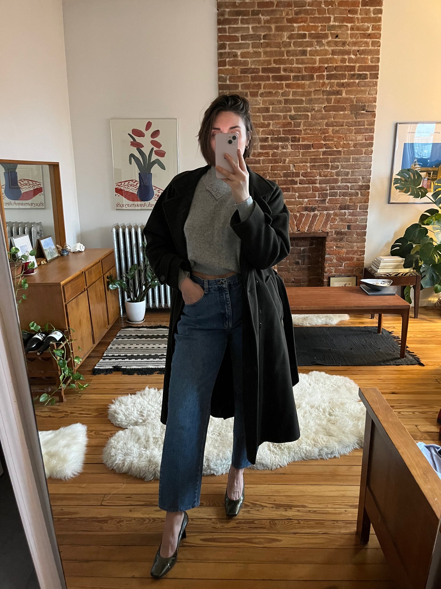 90's Jones New York Olive Peacoat