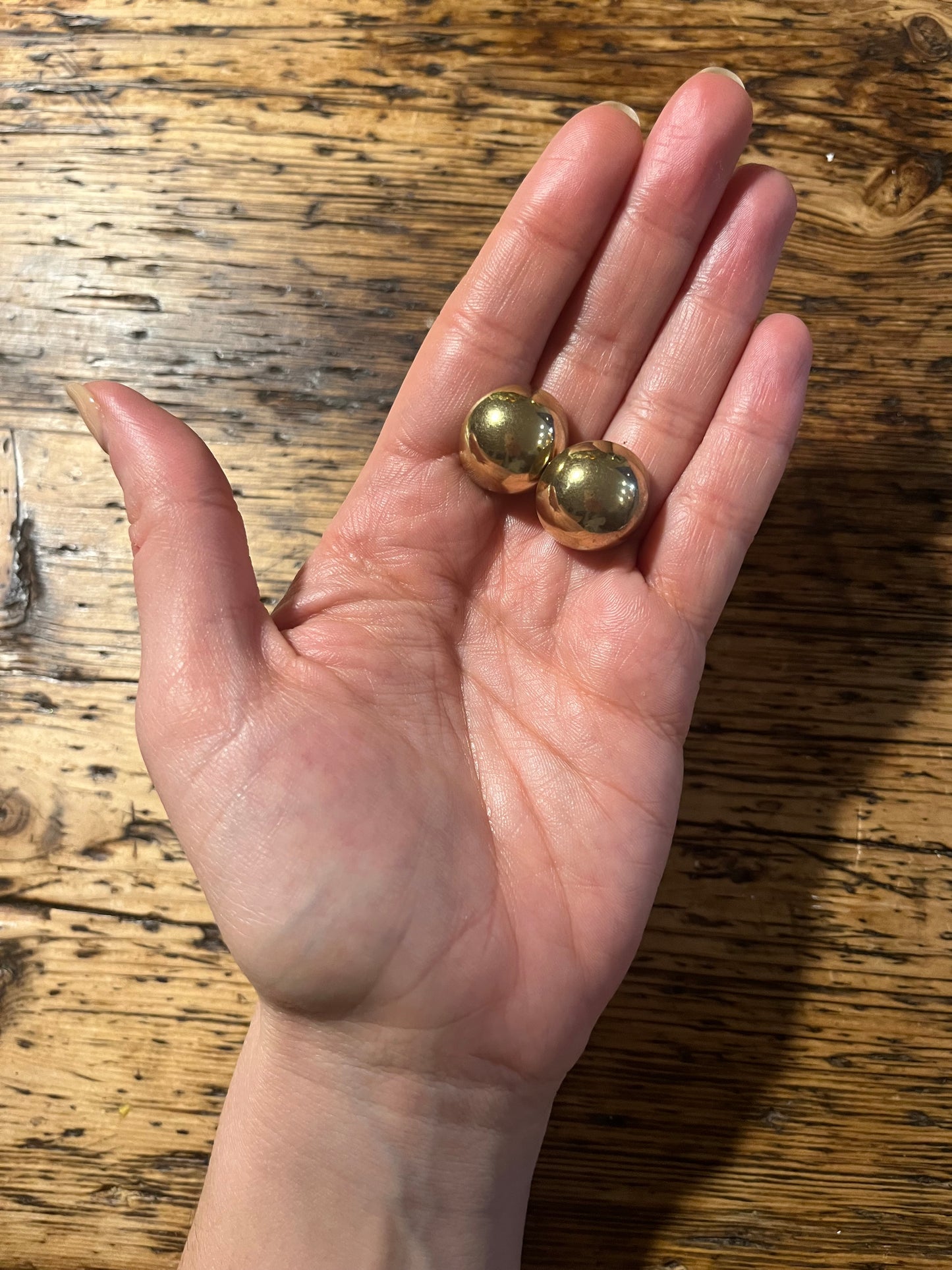 Vintage Round Gold Earrings