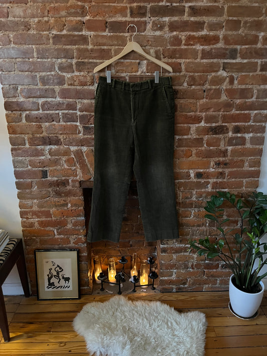 Mark, Fore, & Strike Olive Green Corduroy Trousers