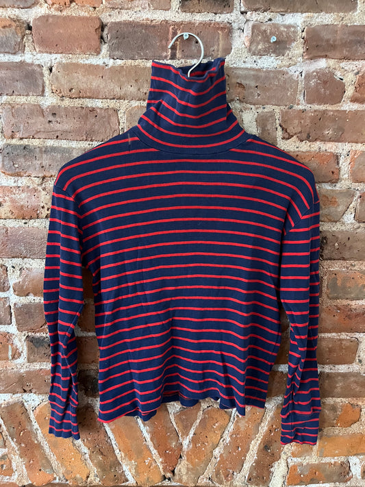 Classic Duofold Women's Stripe Turtleneck