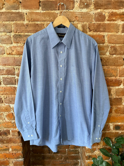 Barrington Blue & Burgundy Checked Button Down