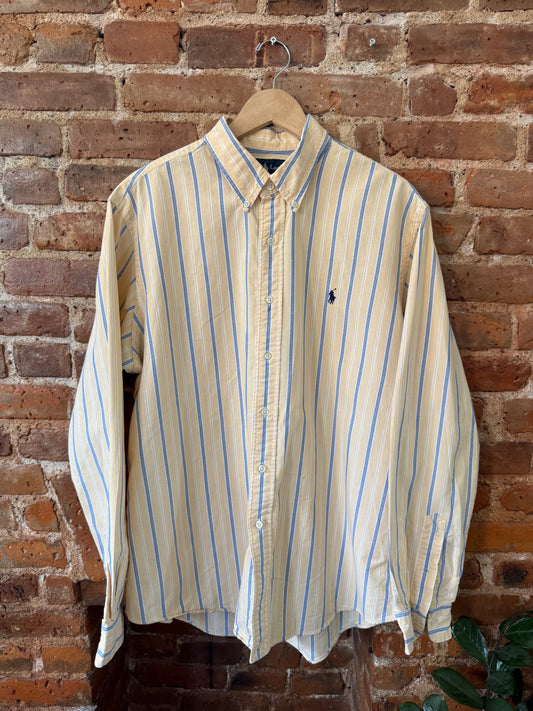 Polo Ralph Lauren Yellow & Blue Striped Button Down