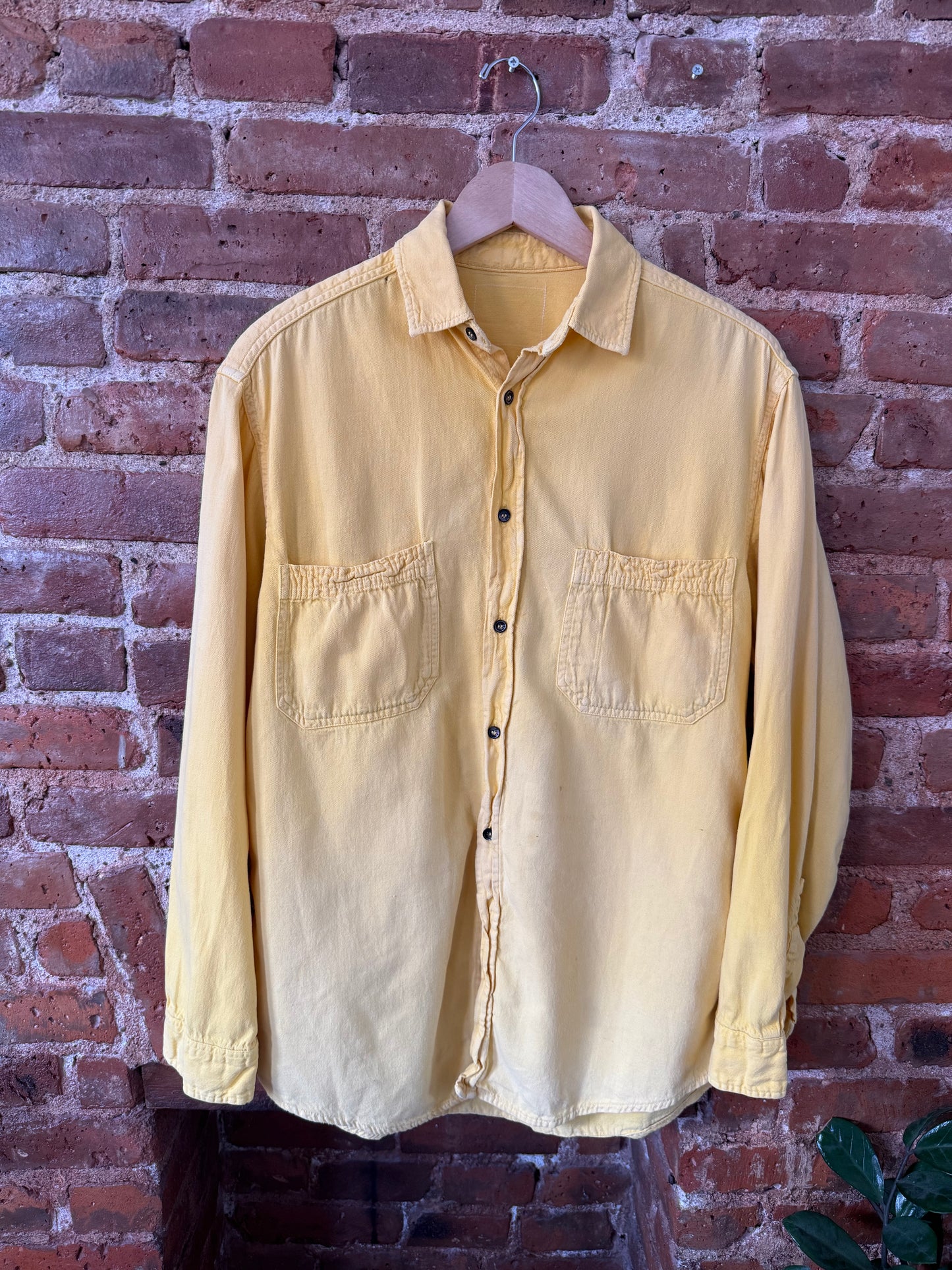 Handmade Yellow Button Down