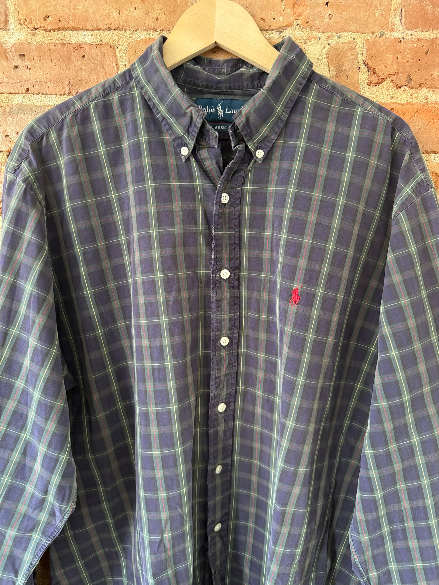 Ralph Lauren Navy Plaid Button Down