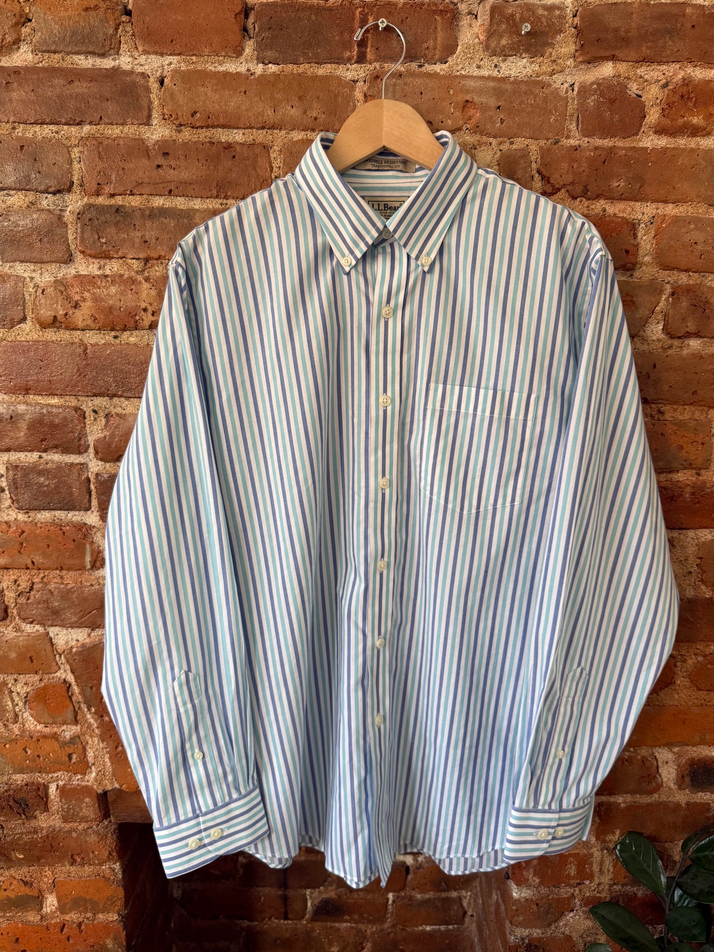 L.L. Bean Striped Button Down