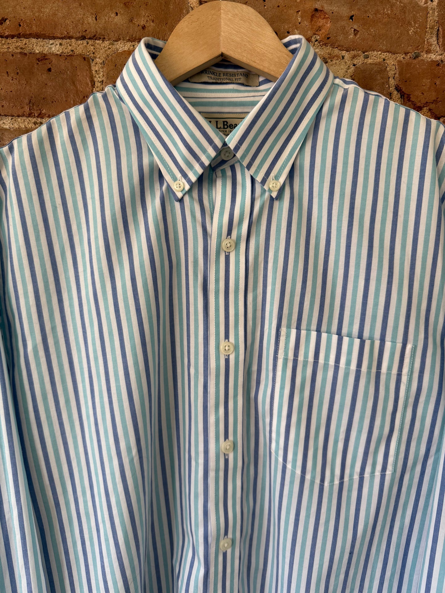 L.L. Bean Striped Button Down