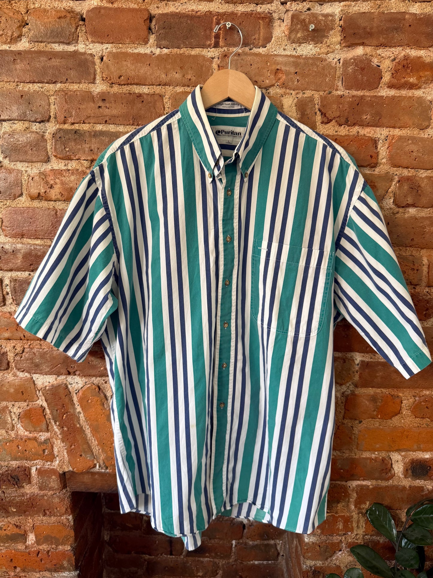 Puritan's of Cape Cod S/S Striped Button Down