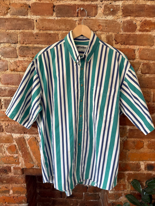 Puritan's of Cape Cod S/S Striped Button Down
