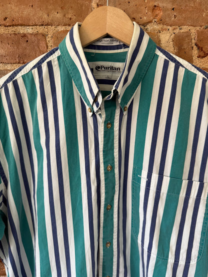 Puritan's of Cape Cod S/S Striped Button Down