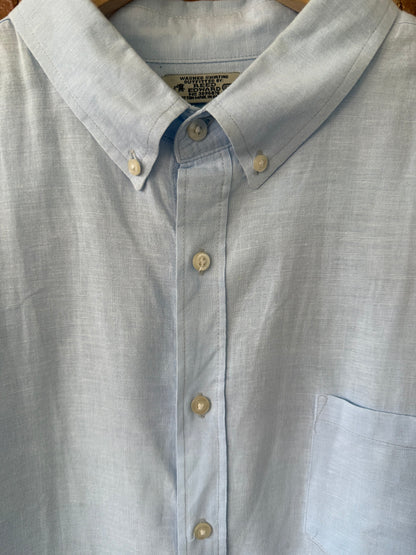 Baby Blue Linen Button Down